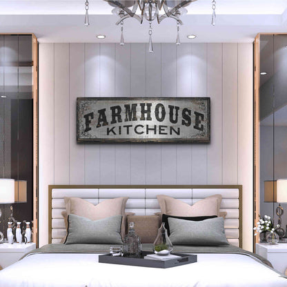 Luxe Metal Art 'Farmhouse Kitchen' by Cindy Jacobs, Metal Wall Art,48x16