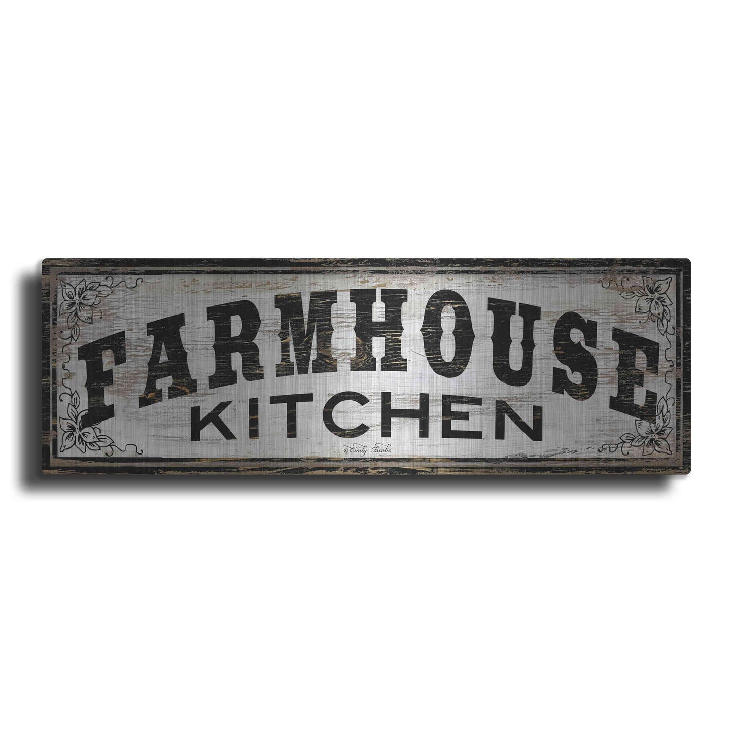 Luxe Metal Art 'Farmhouse Kitchen' by Cindy Jacobs, Metal Wall Art
