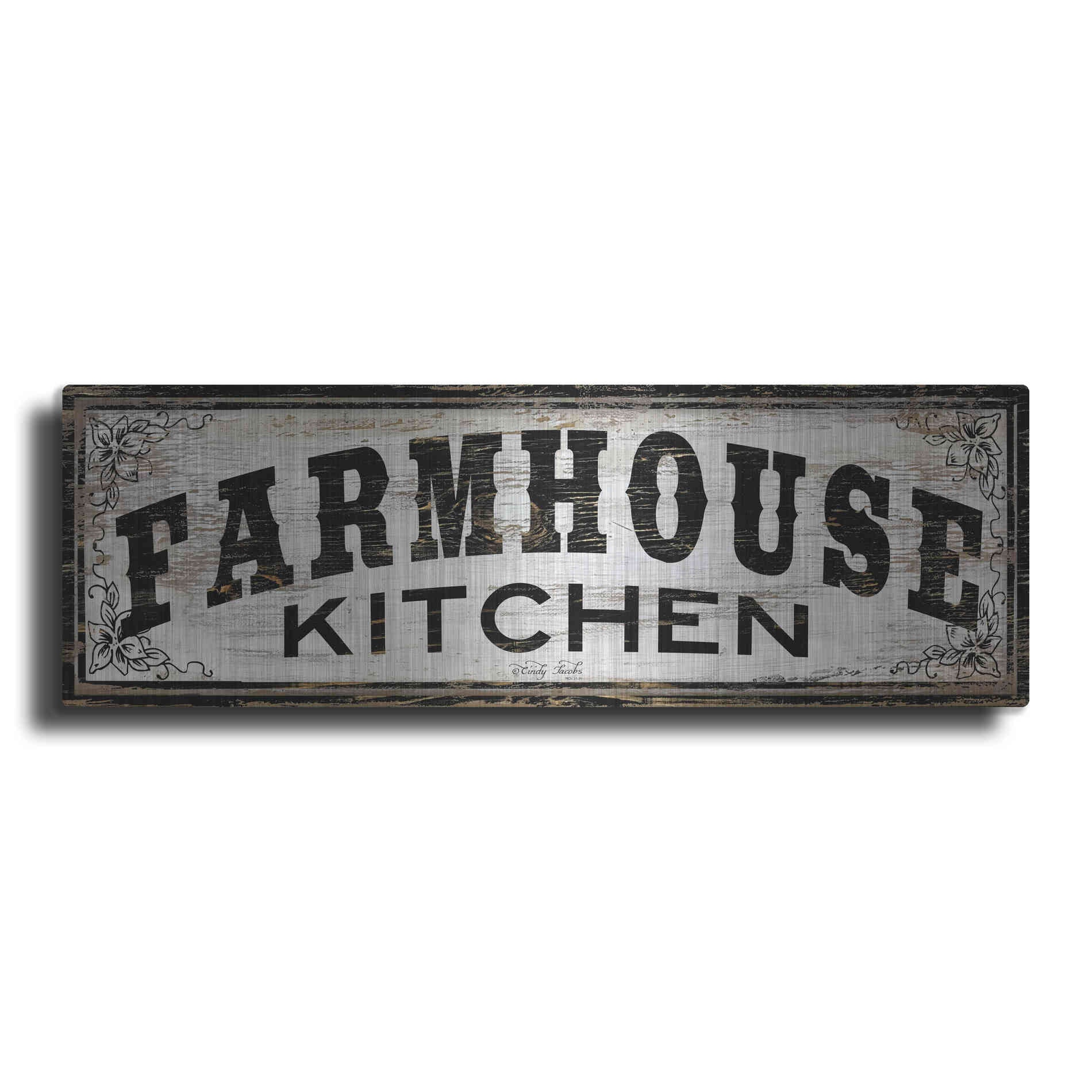 Luxe Metal Art 'Farmhouse Kitchen' by Cindy Jacobs, Metal Wall Art