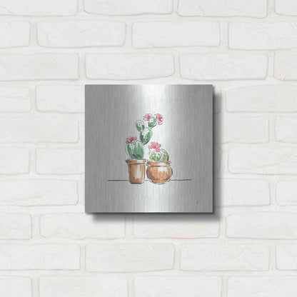 Luxe Metal Art 'Desert Bloom VII' by Daphne Brissonet, Metal Wall Art,12x12