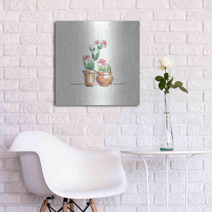 Luxe Metal Art 'Desert Bloom VII' by Daphne Brissonet, Metal Wall Art,24x24