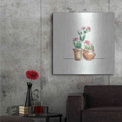 Luxe Metal Art 'Desert Bloom VII' by Daphne Brissonet, Metal Wall Art,36x36