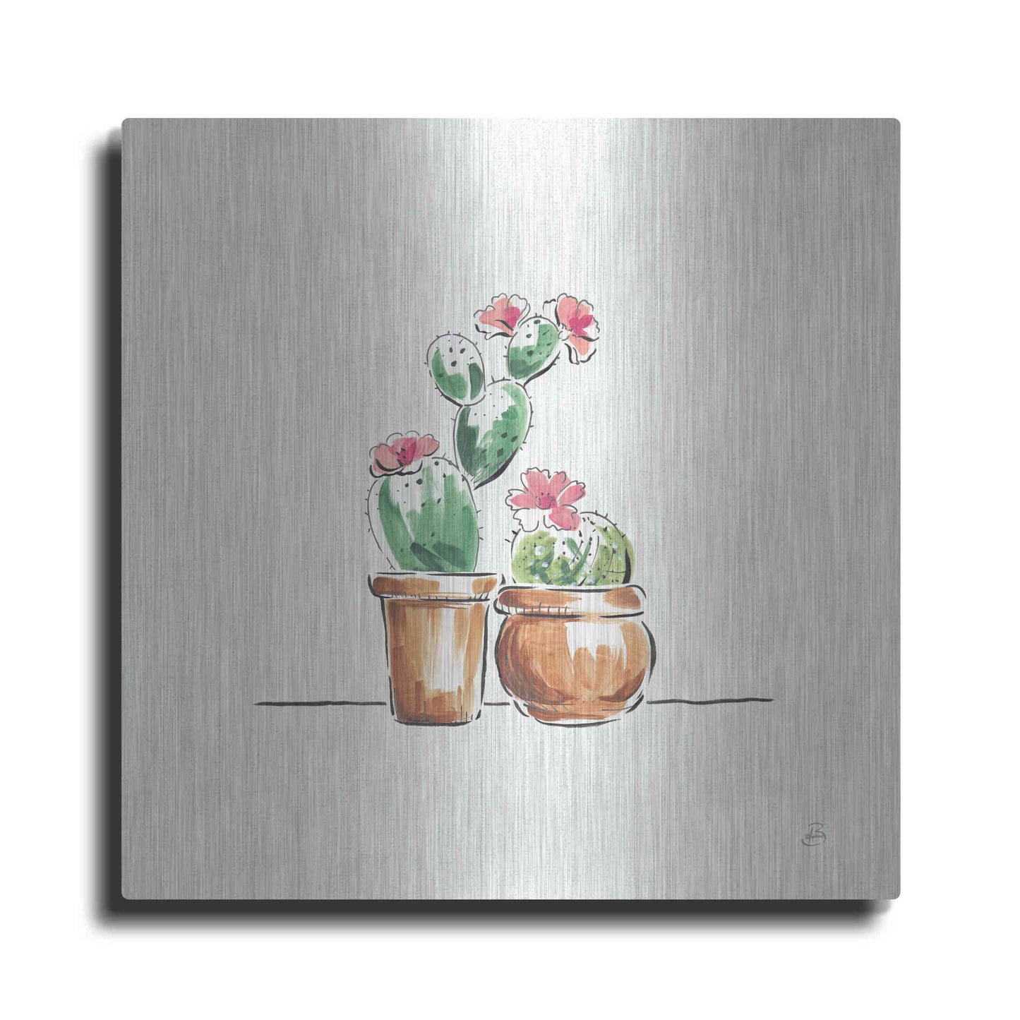 Luxe Metal Art 'Desert Bloom VII' by Daphne Brissonet, Metal Wall Art