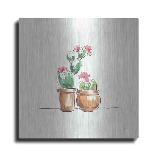 Luxe Metal Art 'Desert Bloom VII' by Daphne Brissonet, Metal Wall Art