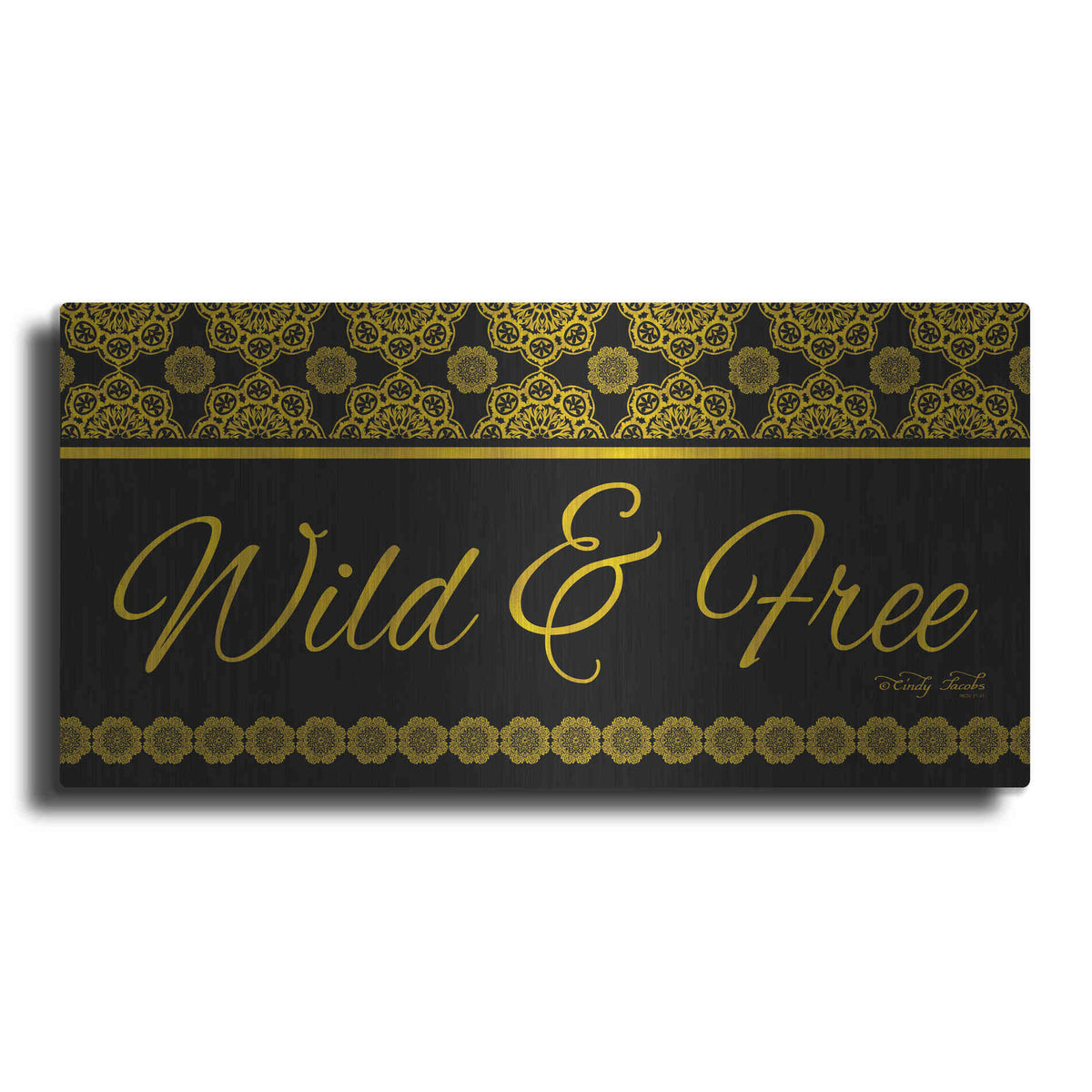 Luxe Metal Art 'Wild and Free Mandals' by Cindy Jacobs, Metal Wall Art