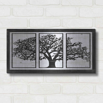 Luxe Metal Art 'Geo Tree' by Cindy Jacobs, Metal Wall Art,24x12