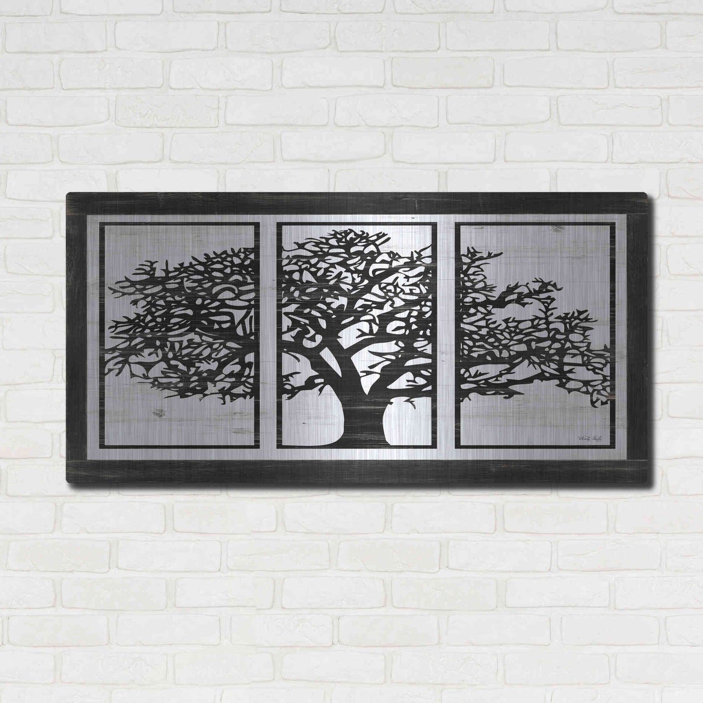 Luxe Metal Art 'Geo Tree' by Cindy Jacobs, Metal Wall Art,48x24