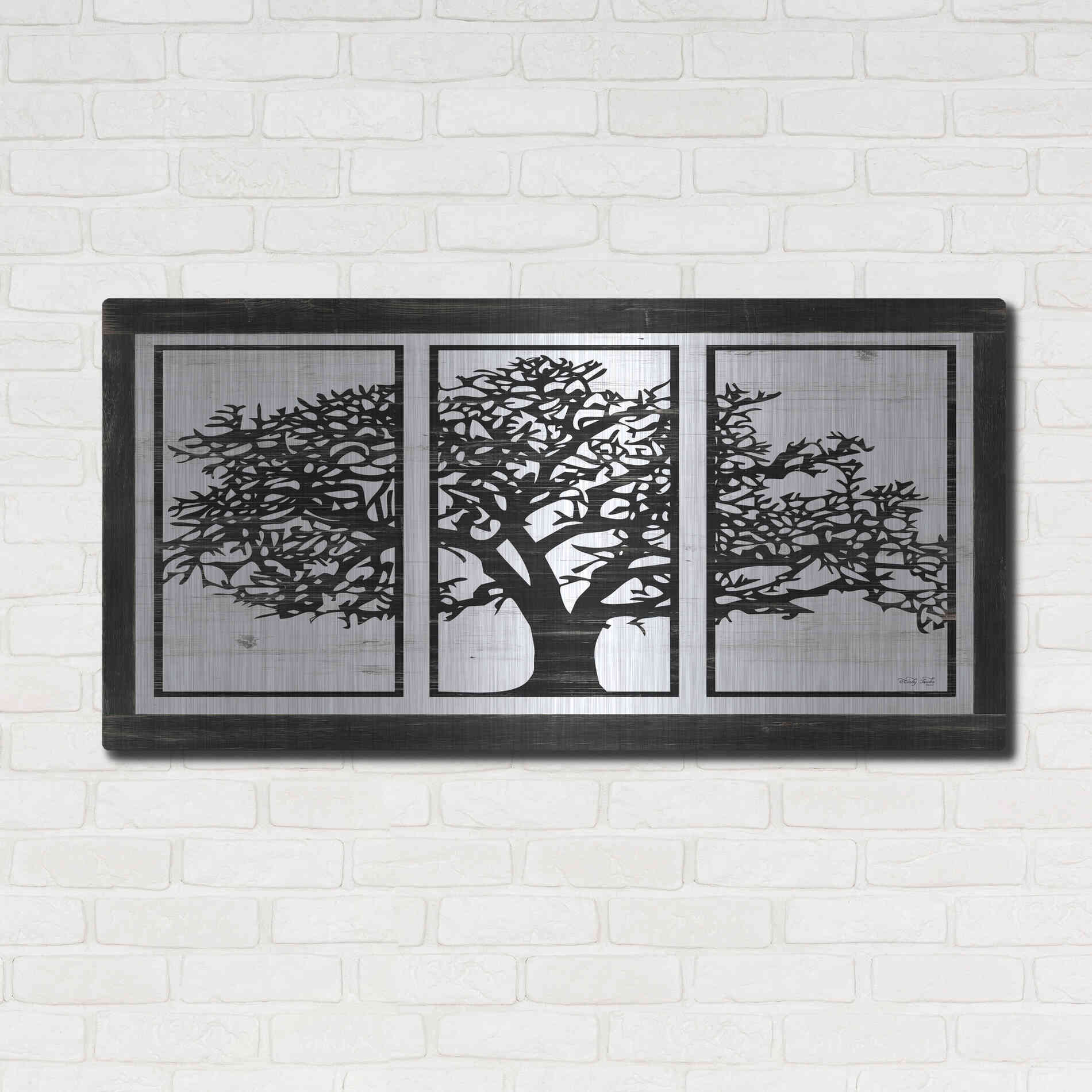 Luxe Metal Art 'Geo Tree' by Cindy Jacobs, Metal Wall Art,48x24