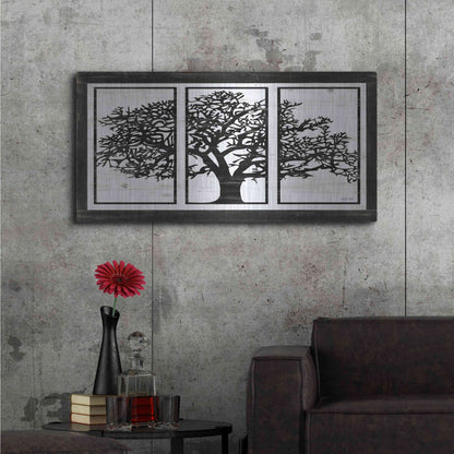 Luxe Metal Art 'Geo Tree' by Cindy Jacobs, Metal Wall Art,48x24