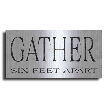 Luxe Metal Art 'Gather Six Feet Apart' by Cindy Jacobs, Metal Wall Art