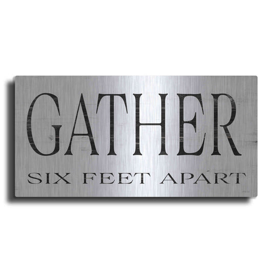 Luxe Metal Art 'Gather Six Feet Apart' by Cindy Jacobs, Metal Wall Art