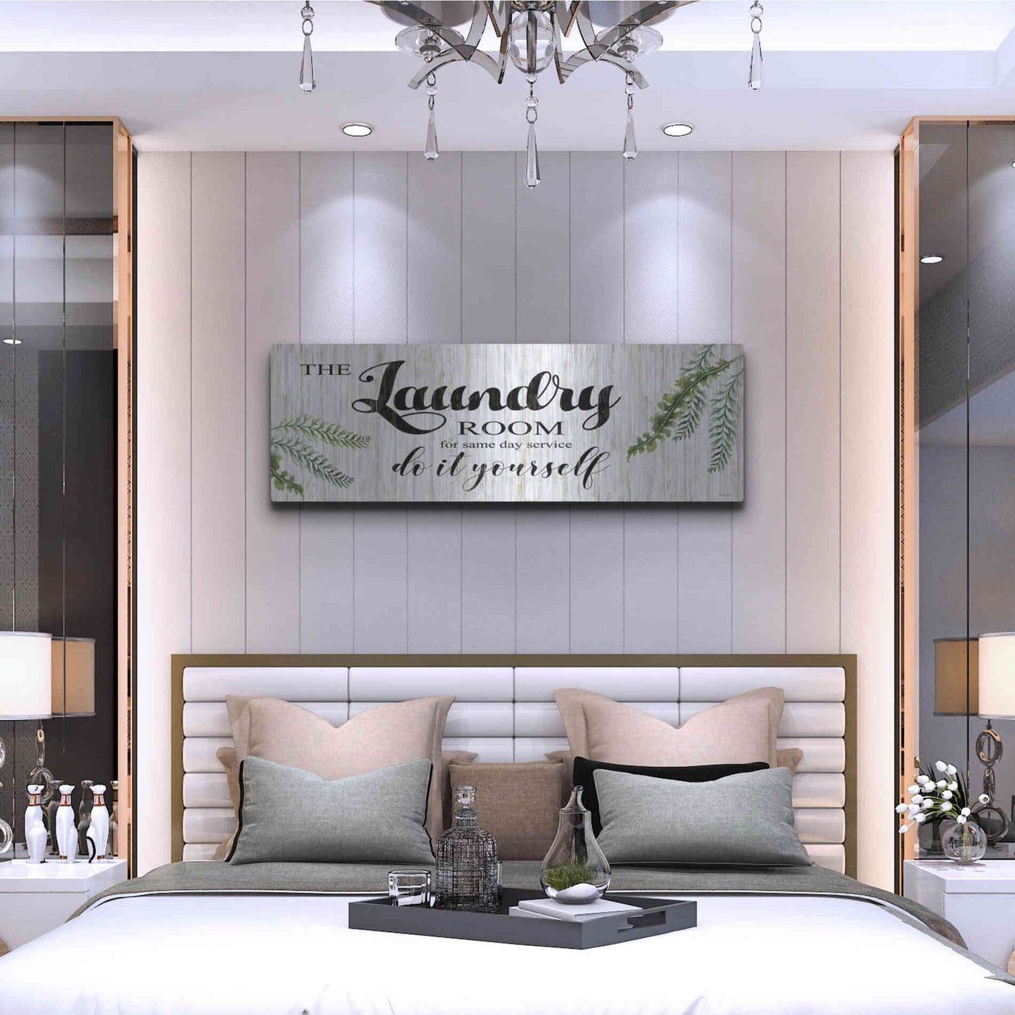 Luxe Metal Art 'The Laundry Room' by Cindy Jacobs, Metal Wall Art,48x16