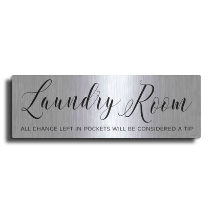 Luxe Metal Art 'Laundry Room' by Cindy Jacobs, Metal Wall Art