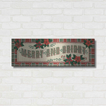 Luxe Metal Art 'Nostalgic Merry & Bright' by Cindy Jacobs, Metal Wall Art,36x12