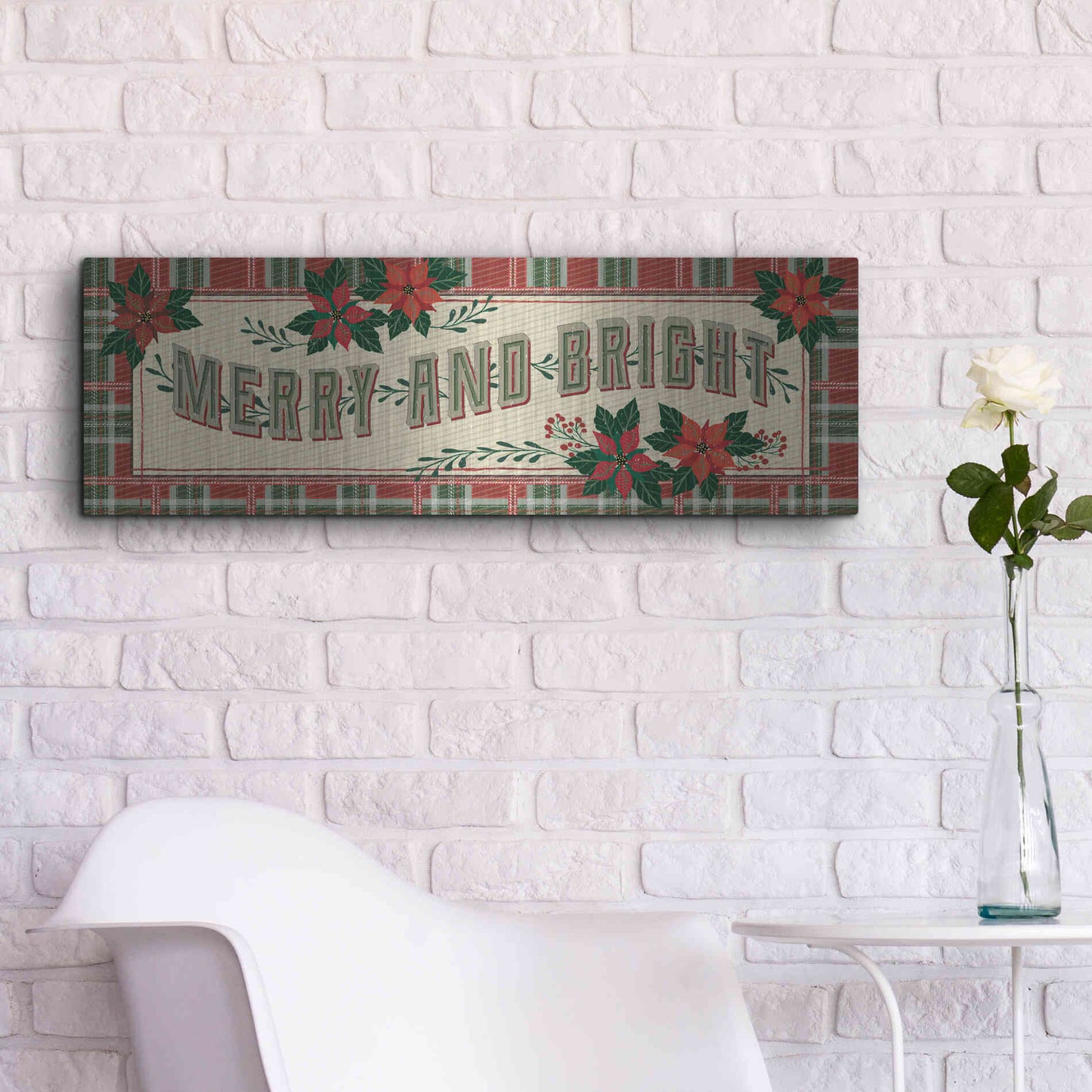 Luxe Metal Art 'Nostalgic Merry & Bright' by Cindy Jacobs, Metal Wall Art,36x12