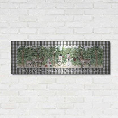 Luxe Metal Art 'Merry Christmas to All on Plaid' by Cindy Jacobs, Metal Wall Art,48x16