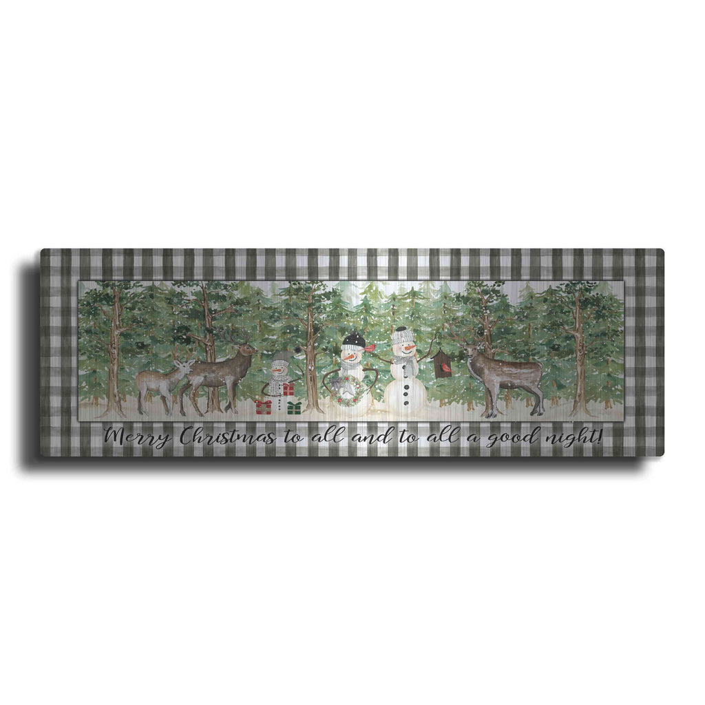 Luxe Metal Art 'Merry Christmas to All on Plaid' by Cindy Jacobs, Metal Wall Art