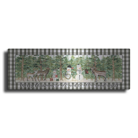 Luxe Metal Art 'Merry Christmas to All on Plaid' by Cindy Jacobs, Metal Wall Art