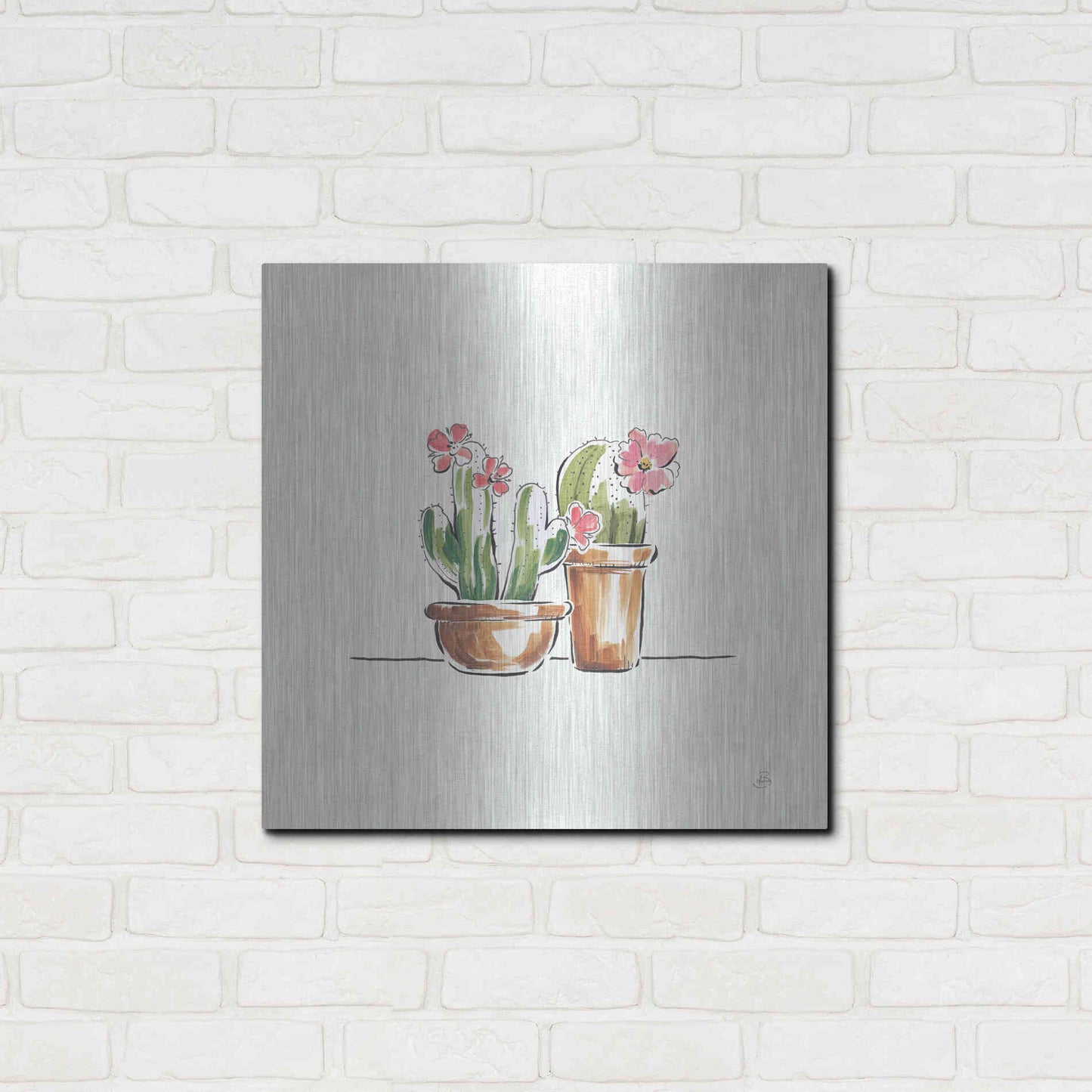 Luxe Metal Art 'Desert Bloom VI' by Daphne Brissonet, Metal Wall Art,24x24