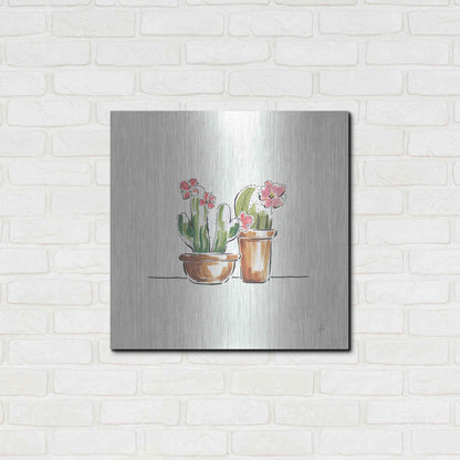 Luxe Metal Art 'Desert Bloom VI' by Daphne Brissonet, Metal Wall Art,24x24