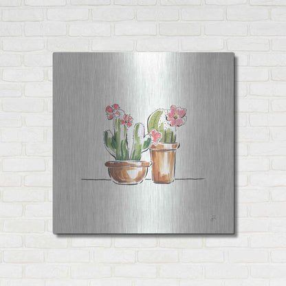 Luxe Metal Art 'Desert Bloom VI' by Daphne Brissonet, Metal Wall Art,36x36