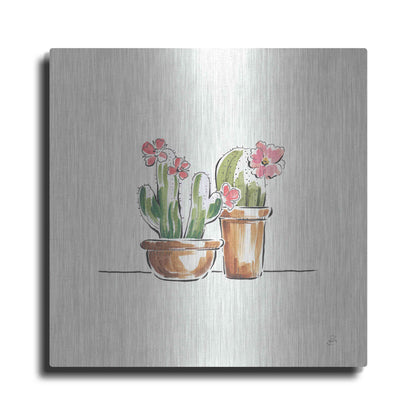 Luxe Metal Art 'Desert Bloom VI' by Daphne Brissonet, Metal Wall Art