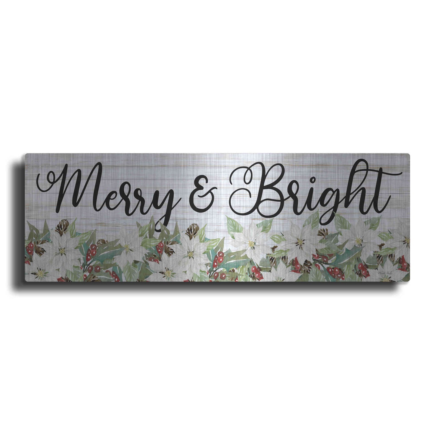Luxe Metal Art 'Merry & Bright' by Cindy Jacobs, Metal Wall Art