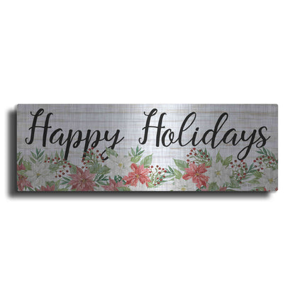 Luxe Metal Art 'Happy Holidays Sign' by Cindy Jacobs, Metal Wall Art