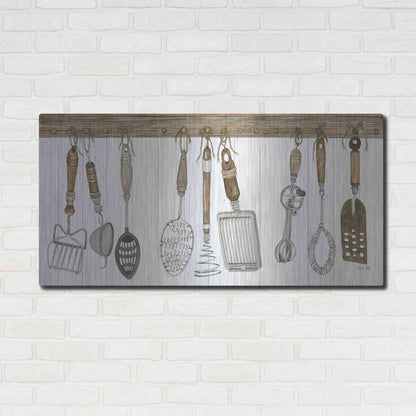 Luxe Metal Art 'Kitchen Tools' by Cindy Jacobs, Metal Wall Art,48x24