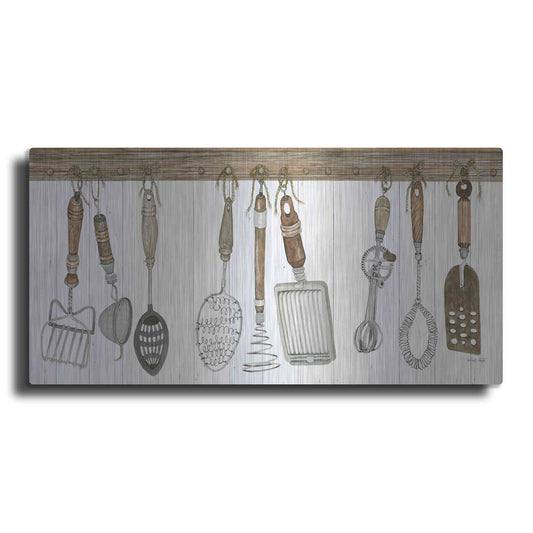 Luxe Metal Art 'Kitchen Tools' by Cindy Jacobs, Metal Wall Art