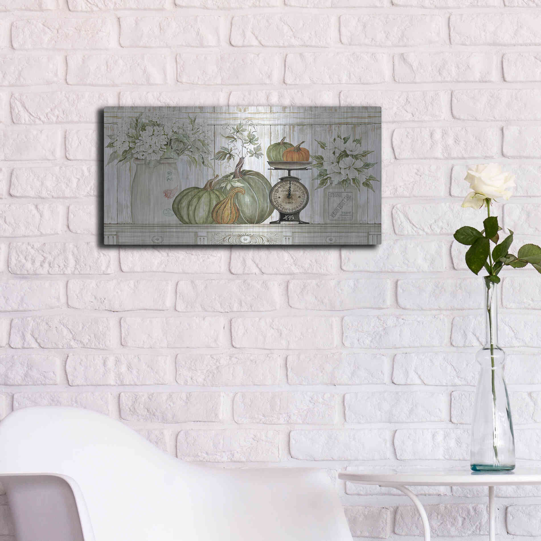 Luxe Metal Art 'Kitchen Harvest' by Cindy Jacobs, Metal Wall Art,24x12