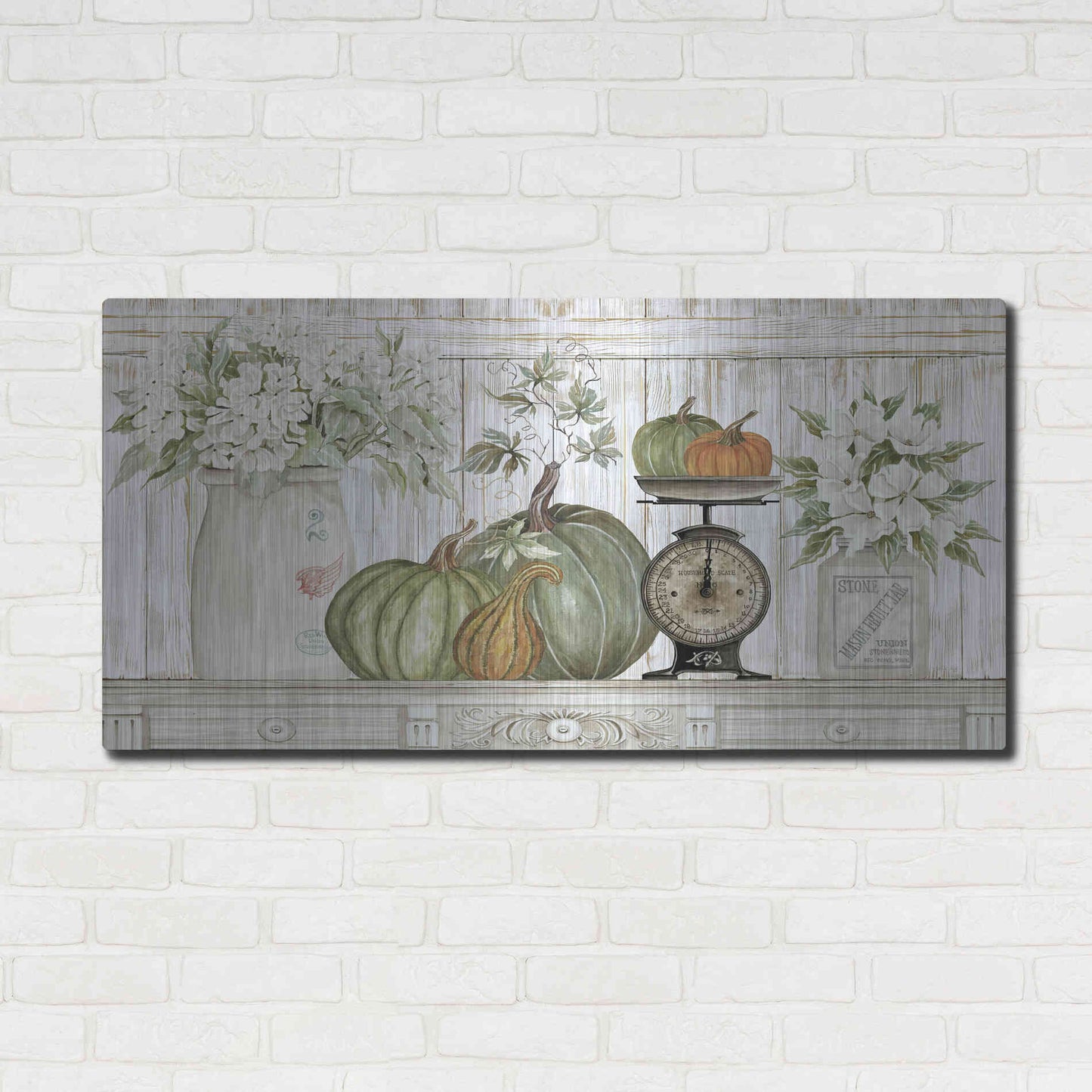 Luxe Metal Art 'Kitchen Harvest' by Cindy Jacobs, Metal Wall Art,48x24