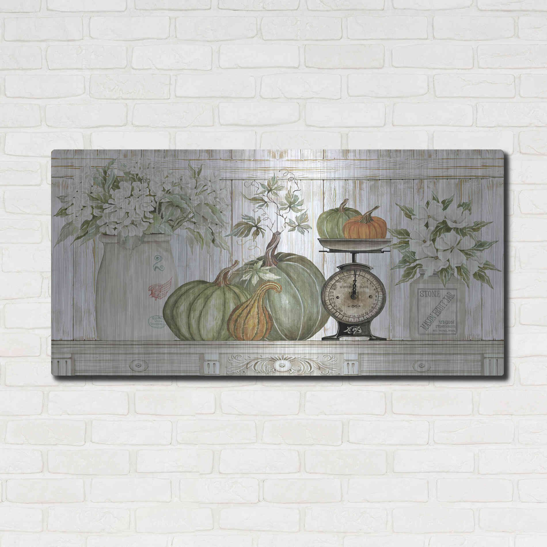 Luxe Metal Art 'Kitchen Harvest' by Cindy Jacobs, Metal Wall Art,48x24