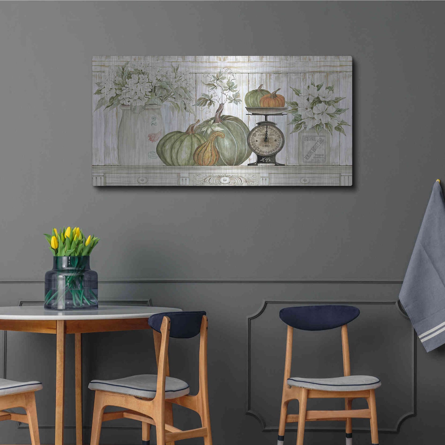 Luxe Metal Art 'Kitchen Harvest' by Cindy Jacobs, Metal Wall Art,48x24