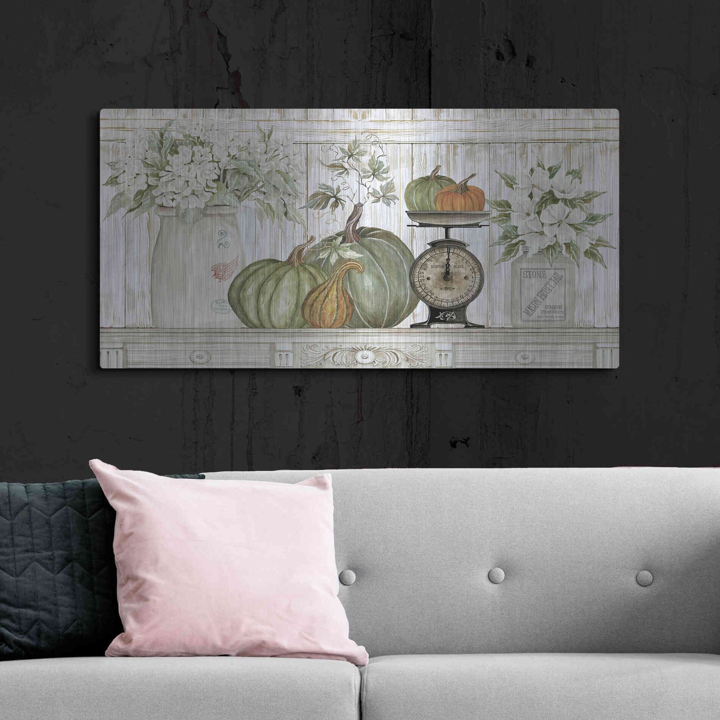 Luxe Metal Art 'Kitchen Harvest' by Cindy Jacobs, Metal Wall Art,48x24