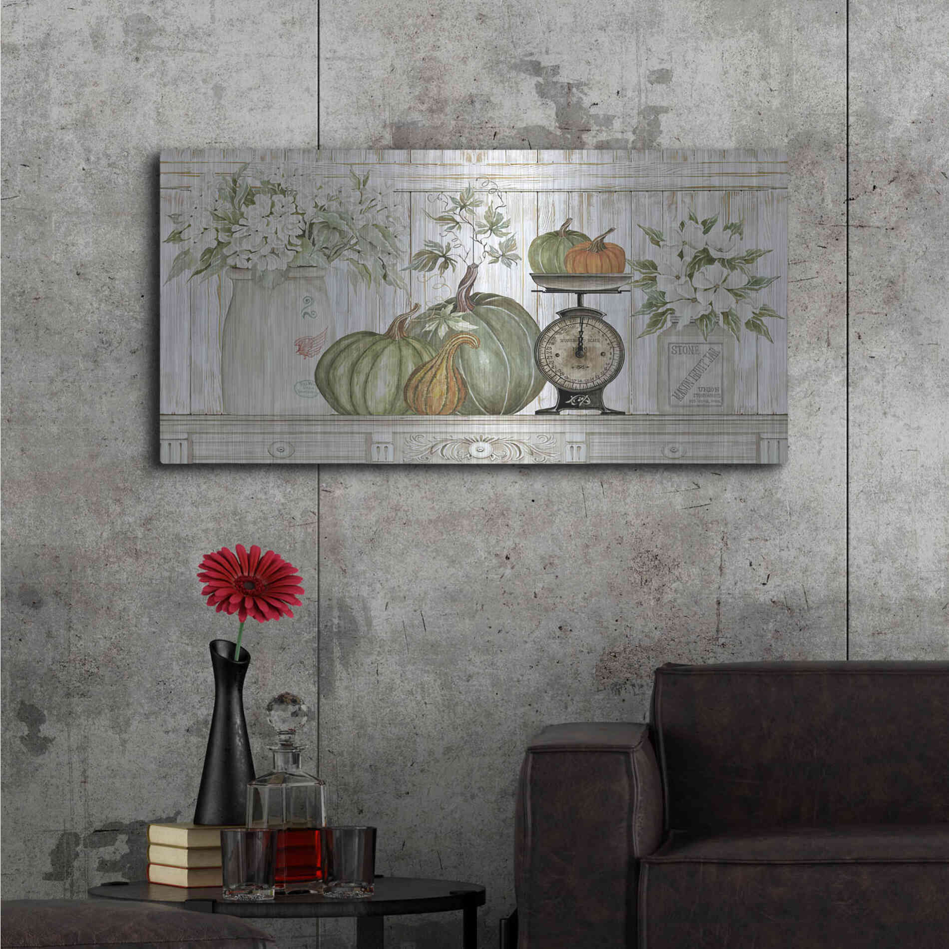 Luxe Metal Art 'Kitchen Harvest' by Cindy Jacobs, Metal Wall Art,48x24