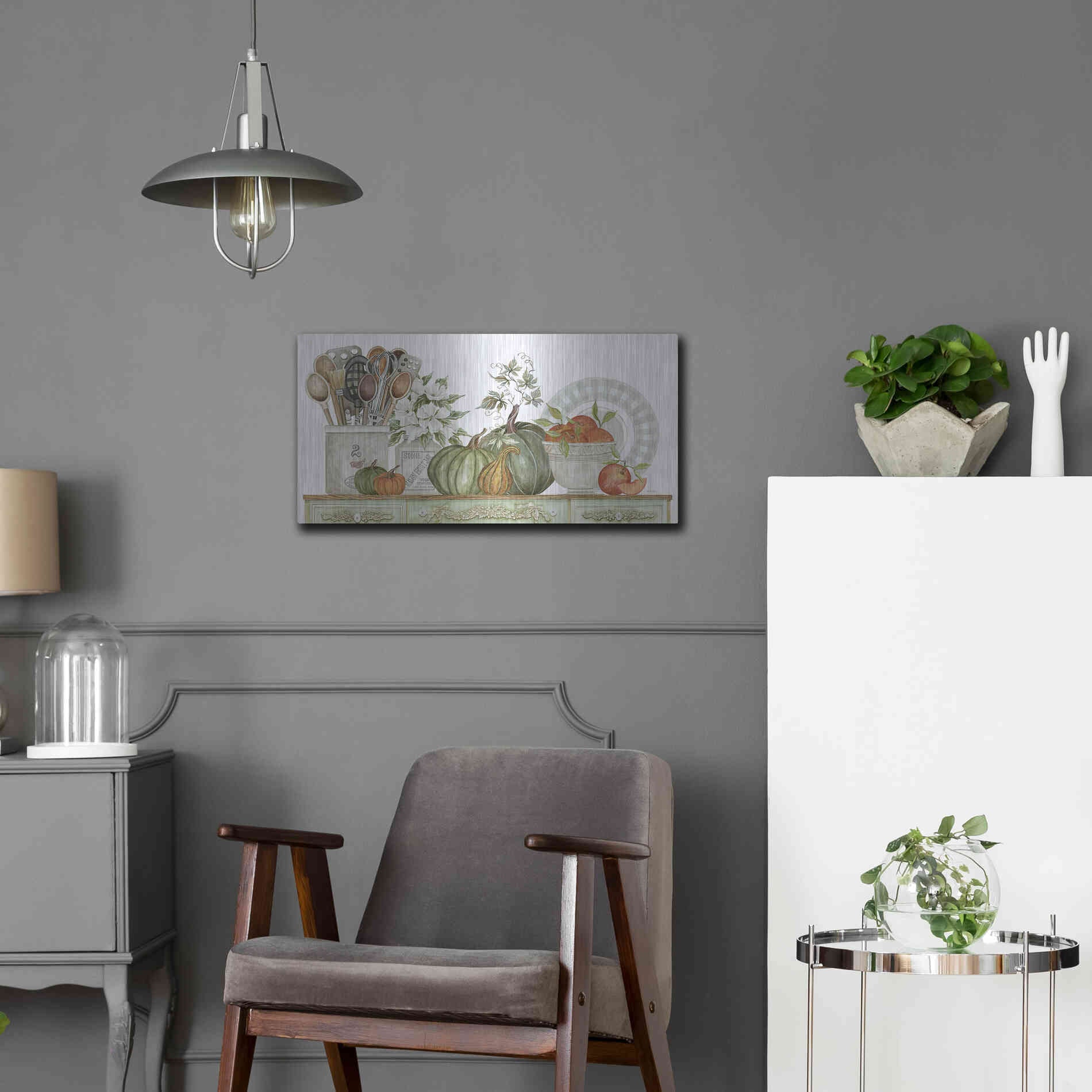 Luxe Metal Art 'Kitchen Splendor' by Cindy Jacobs, Metal Wall Art,24x12