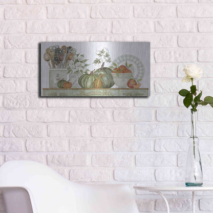 Luxe Metal Art 'Kitchen Splendor' by Cindy Jacobs, Metal Wall Art,24x12