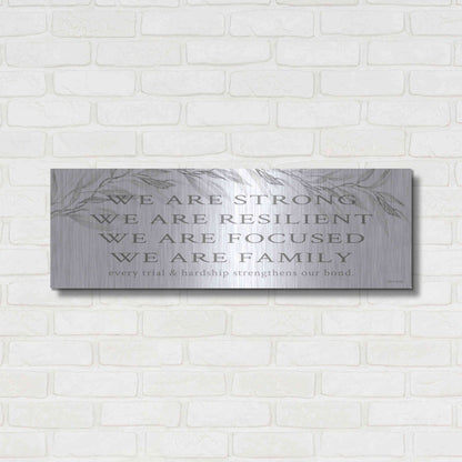 Luxe Metal Art 'We Are Family' by Cindy Jacobs, Metal Wall Art,36x12