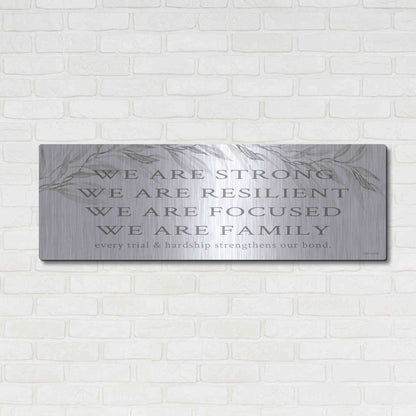 Luxe Metal Art 'We Are Family' by Cindy Jacobs, Metal Wall Art,48x16