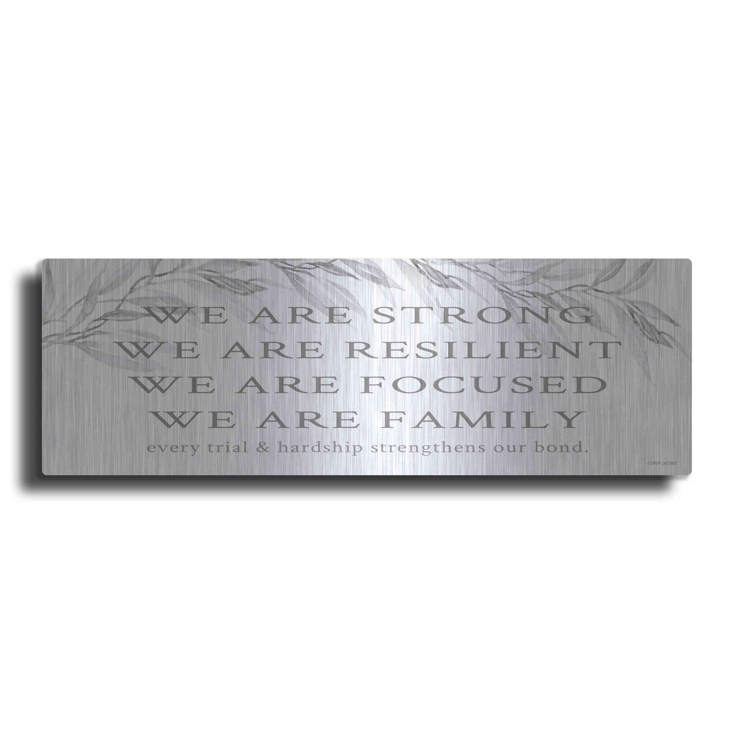 Luxe Metal Art 'We Are Family' by Cindy Jacobs, Metal Wall Art