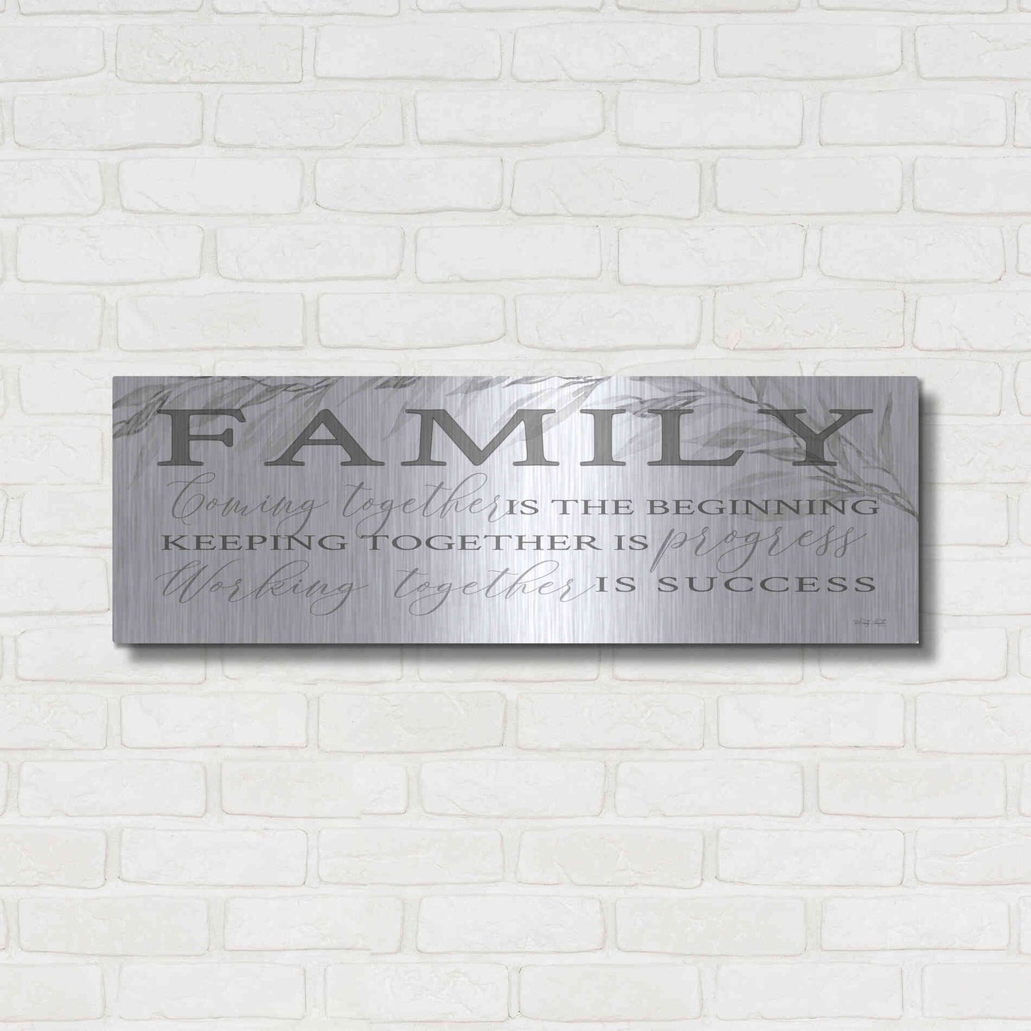 Luxe Metal Art 'Family Coming Together' by Cindy Jacobs, Metal Wall Art,36x12