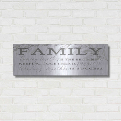 Luxe Metal Art 'Family Coming Together' by Cindy Jacobs, Metal Wall Art,36x12