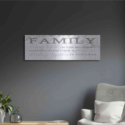 Luxe Metal Art 'Family Coming Together' by Cindy Jacobs, Metal Wall Art,36x12