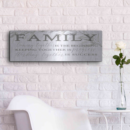 Luxe Metal Art 'Family Coming Together' by Cindy Jacobs, Metal Wall Art,36x12