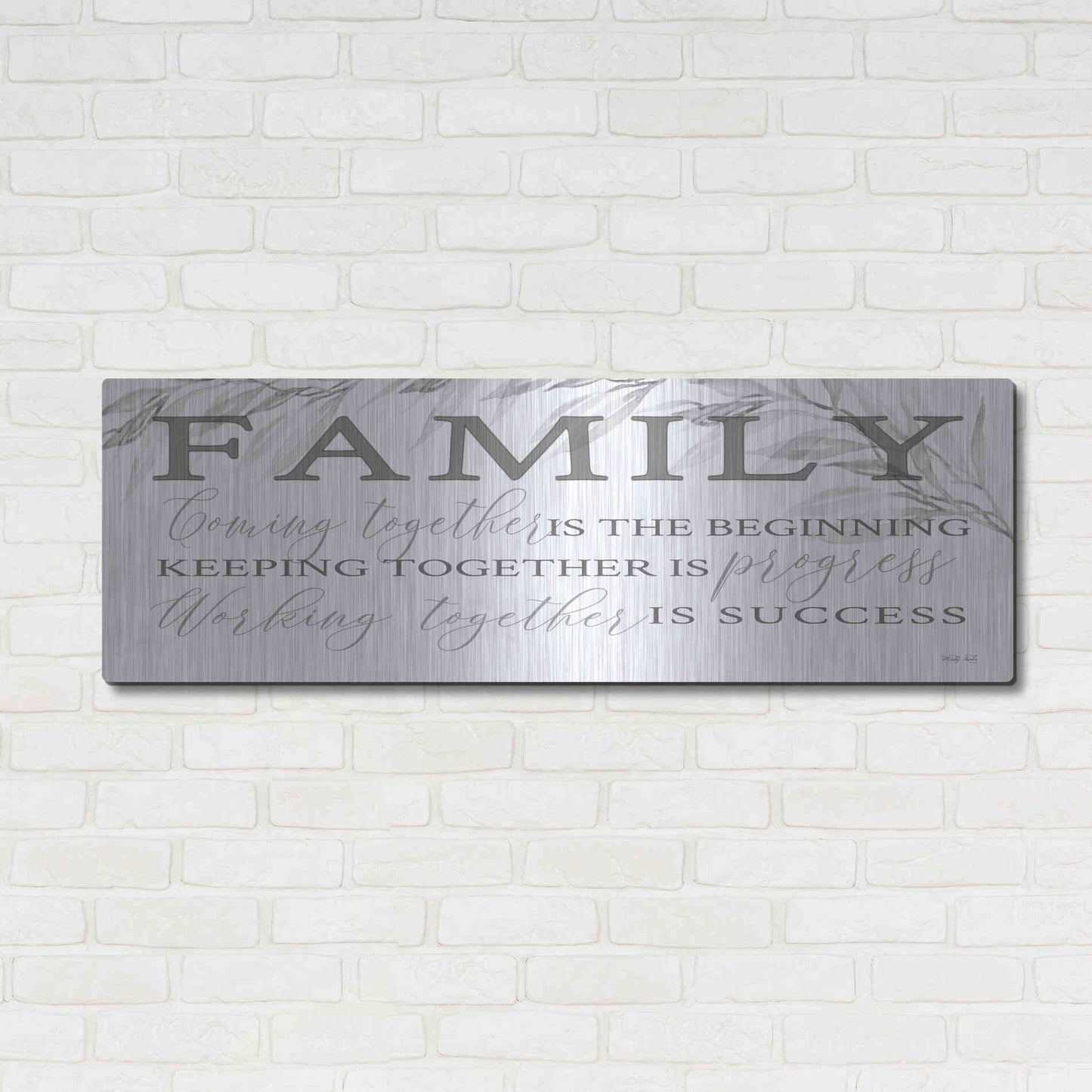 Luxe Metal Art 'Family Coming Together' by Cindy Jacobs, Metal Wall Art,48x16