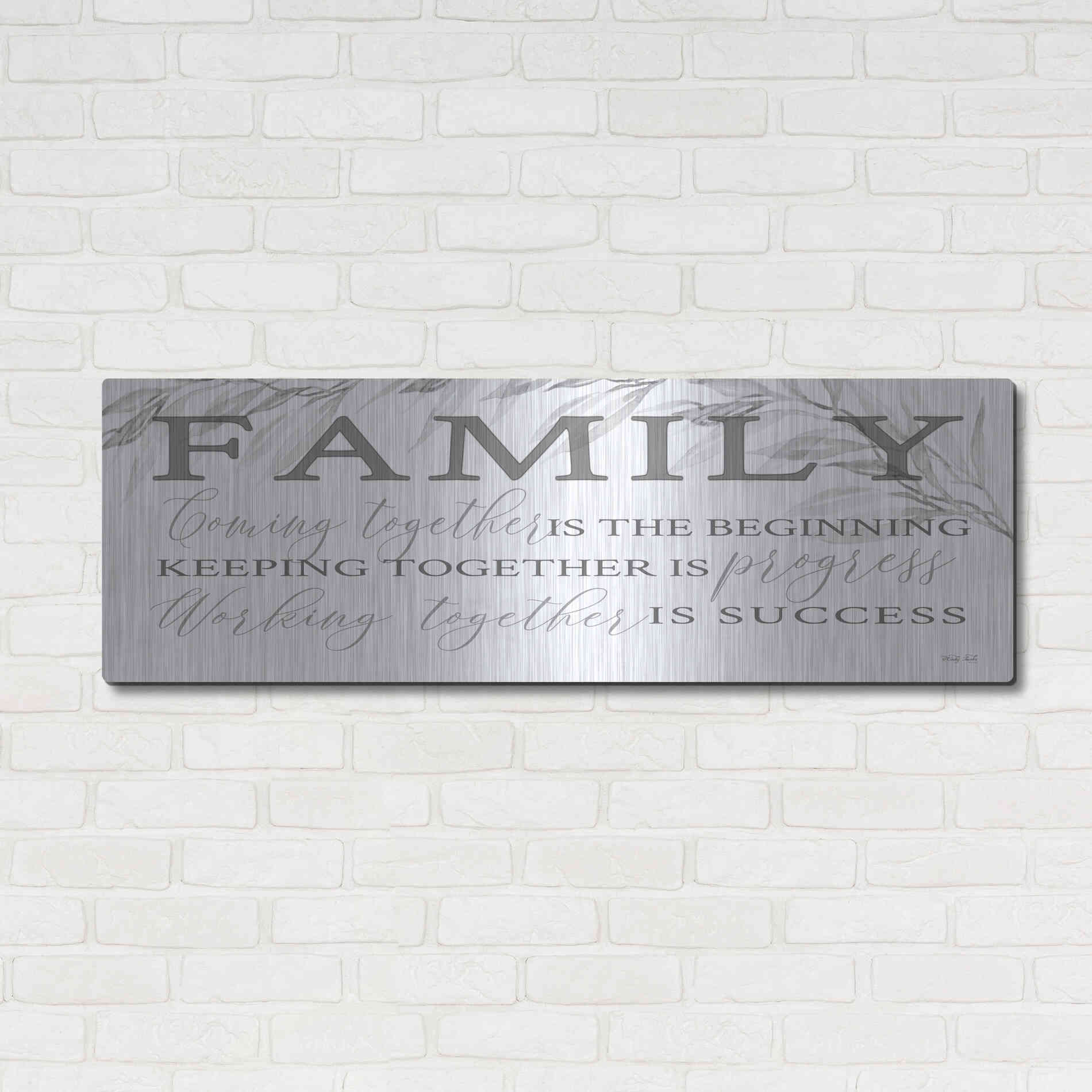 Luxe Metal Art 'Family Coming Together' by Cindy Jacobs, Metal Wall Art,48x16