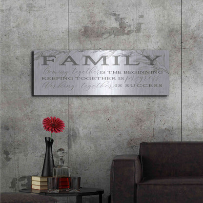 Luxe Metal Art 'Family Coming Together' by Cindy Jacobs, Metal Wall Art,48x16