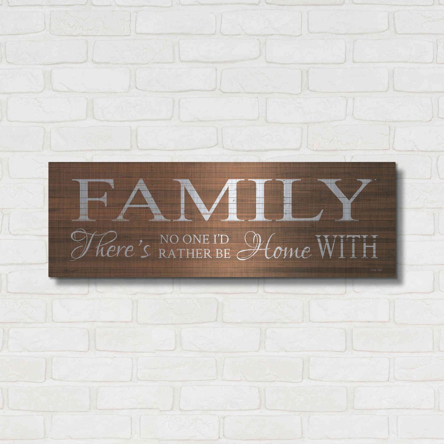 Luxe Metal Art 'Family Sign' by Cindy Jacobs, Metal Wall Art,36x12