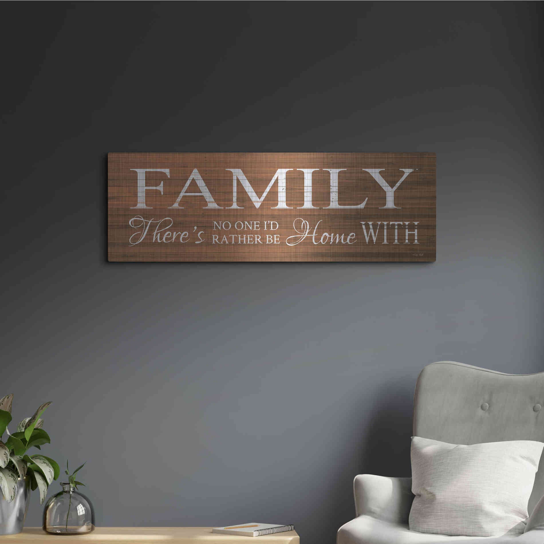 Luxe Metal Art 'Family Sign' by Cindy Jacobs, Metal Wall Art,36x12